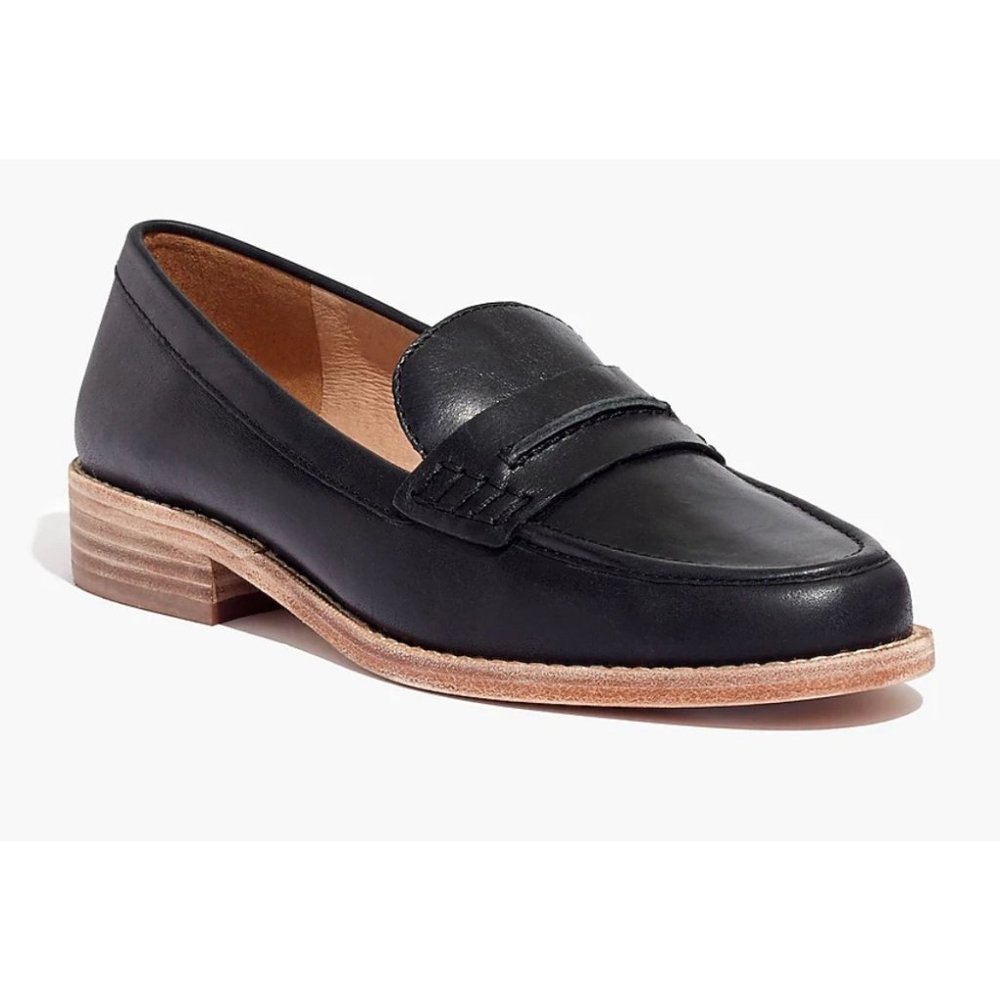 Classic Black Leather Loafers